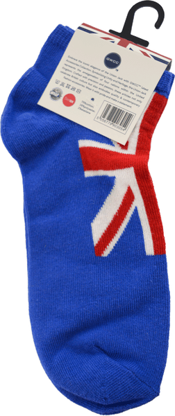 Union Jack British Ladies Crew Socks and Ankle(trainer) socks, colour Navy and Red, sizes 4-7 (35-38 Euro)