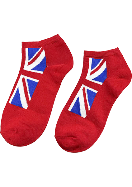 Union Jack British Ladies Crew Socks and Ankle(trainer) socks, colour Navy and Red, sizes 4-7 (35-38 Euro)
