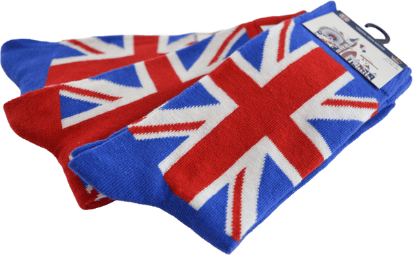 Union Jack British Men Crew Socks and Ankle(trainer) socks, colour Navy and Red, sizes 6-11 (39-46 Euro)