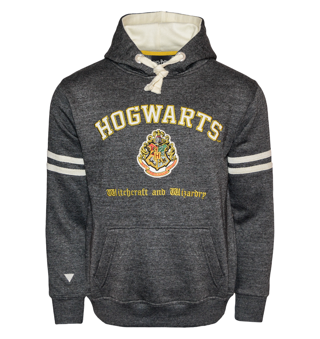 Licensed Unisex Hogwarts Hooded Sweatshirt-Charcoal Harry Potter - British Heritage Brands
