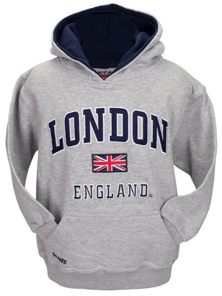 London England Kids Hoodie Hooded Sweatshirt Grey Colour (LE129K)