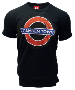 Licensed TFL101CT Unisex London Undergound Camden Town T Shirt Black