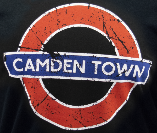 Licensed TFL101CT Unisex London Undergound Camden Town T Shirt Black