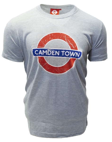 Licensed TFL101CT Unisex London Undergound Camden Town T Shirt Grey
