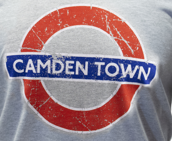 Licensed TFL101CT Unisex London Undergound Camden Town T Shirt Grey