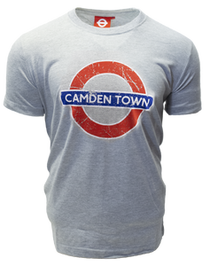 Licensed TFL101CT Unisex London Undergound Camden Town T Shirt Grey