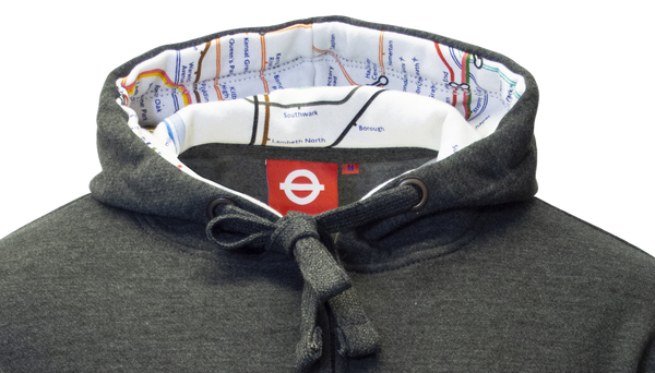 TFL129Z Licensed Unisex Underground Roundel Zipped Hooded Sweatshirt - British Heritage Brands
