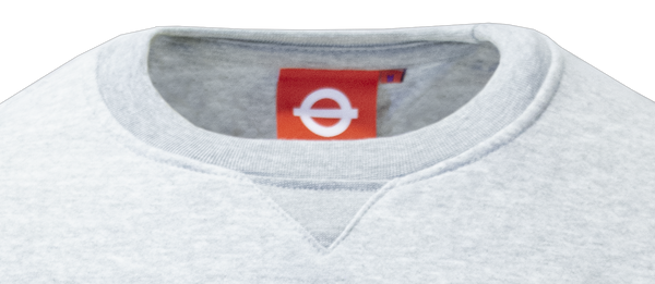 TFL201 Licensed Unisex London Applique Underground Sweatshirt Sports Grey - British Heritage Brands