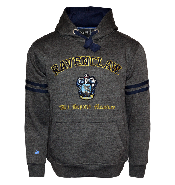 Licensed Unisex Ravenclaw Hooded Sweatshirt-Charcoal Harry Potter