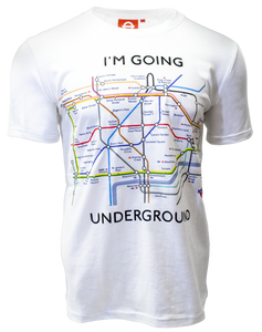 Licensed TFL104W Unisex London Undergound Tube Map T Shirt White British Heritage Brands