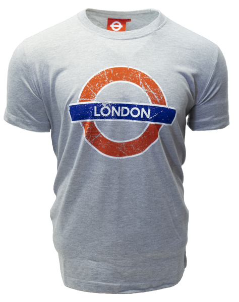 Licensed TFL101LON Unisex London Undergound T Shirt Grey