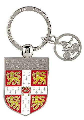 Licensed Official Cambridge University Spinning Keyring with Shield Crest and bicycle Keychain
