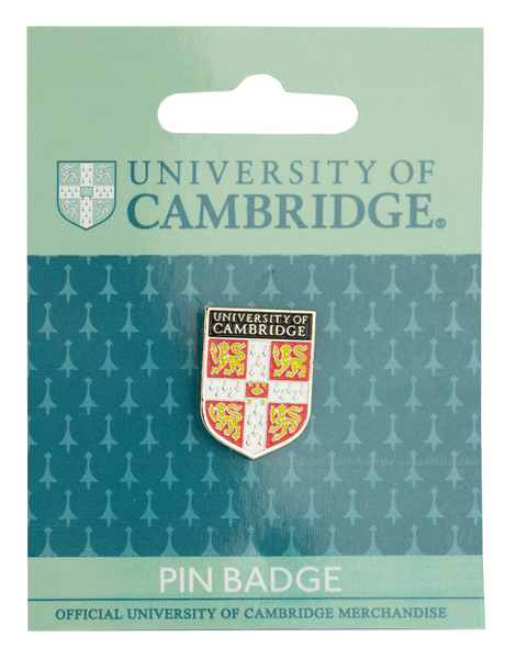 Licensed Official Cambridge University Pin Badge with shield crest