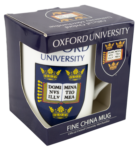 Official Licensed Oxford University Lippy Mug with Shield Crest Print Gift Box