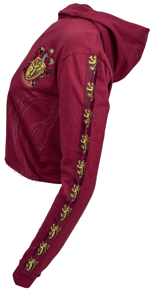 Women's Harry Potter Gryffindor College Style Cropped Hoodie: Small