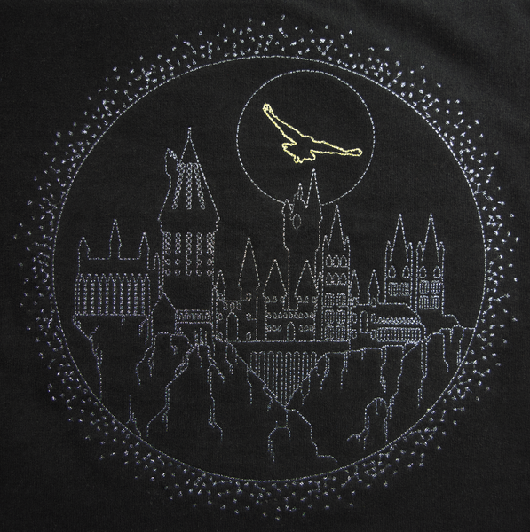 Harry Potter Ladies/Girls Licensed Hogwarts Sweatshirt Crop top with Diamante