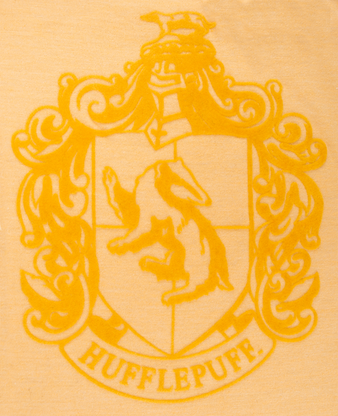 HP106LHFL Licensed Harry Potter Hufflepuff Ladies/Girls Yellow Crop T-Shirt