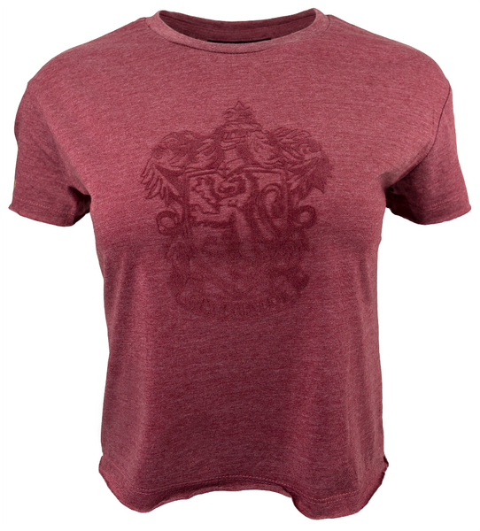 HP106LGRY Licensed Harry Potter Gryffindor Ladies/Girls Maroon Crop T-Shirt (S)