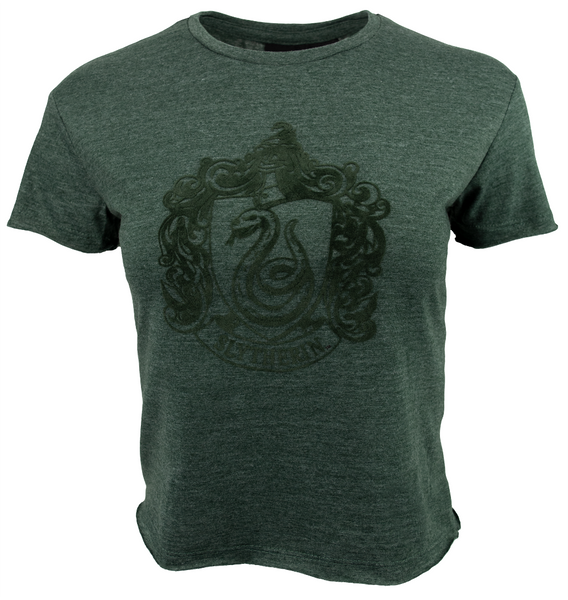 HP106LSLY Licensed Harry Potter Slytherin Ladies/Girls Green Crop T-Shirt (S)