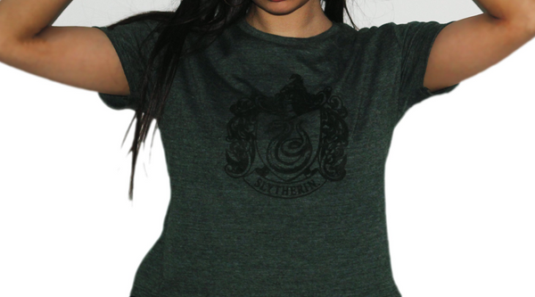 HP106LSLY Licensed Harry Potter Slytherin Ladies/Girls Green Crop T-Shirt (S)