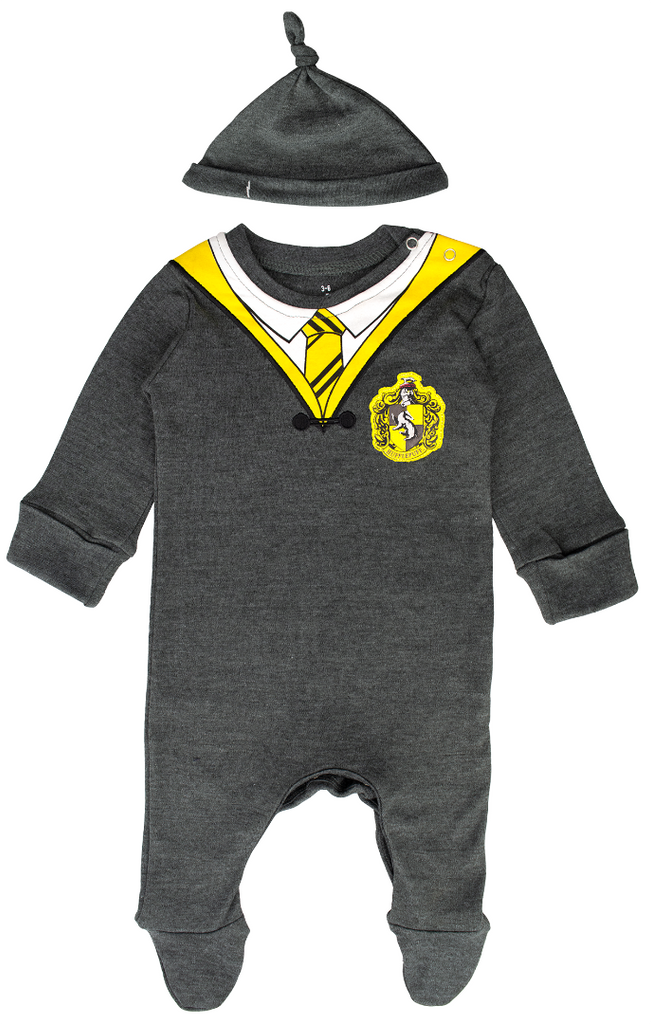 Licensed Harry Potter Baby Romper Baby Grow with Hat Hufflepuff for Bo British Heritage Brands