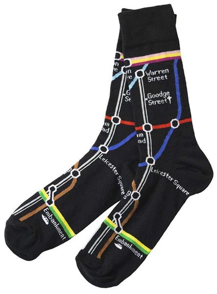 GWCC TFLTM6301 Men's Licensed Underground Tube Map Sock Size 6-11 - British Heritage Brands