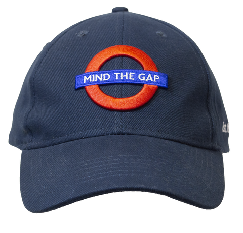 Licensed Unisex Underground Mind the Gap Baseball Cap Navy - British Heritage Brands