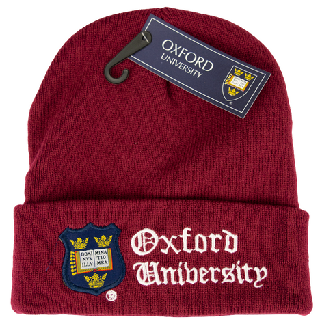 OUB101 Licensed Unisex Oxford University Ski Hat Maroon - British Heritage Brands