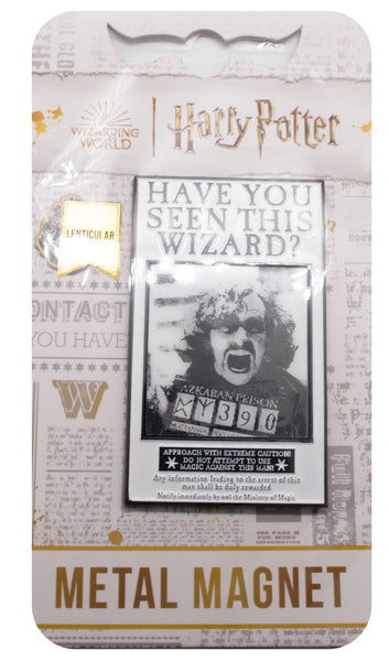 Licensed Harry Potter Sirius Black Poster magnet is made of great metal. Have You Seen This Wizard? Fridge Magnet