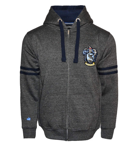 Harry Potter - Zip Hoodie - Ravenclaw Crest (XS) Charcoal/Blue