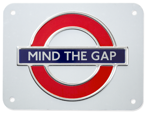 TFL3104 Licensed Mind the Gap Metal Sign Medium Size - British Heritage Brands
