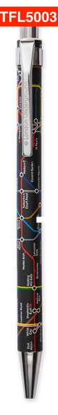 TFL5003 Allover Print Underground Map -Black - British Heritage Brands