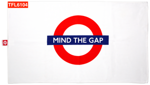 TFL6104 Licensed Mind the Gap Roundel Print Tea Towel - British Heritage Brands