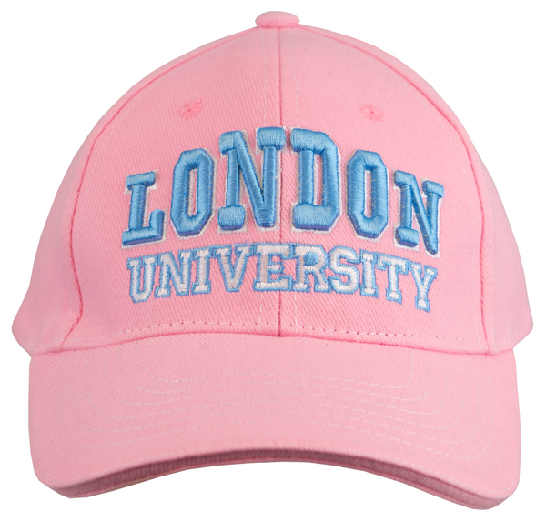 Unisex London University Basebal Cap Baby Pink - British Heritage Brands
