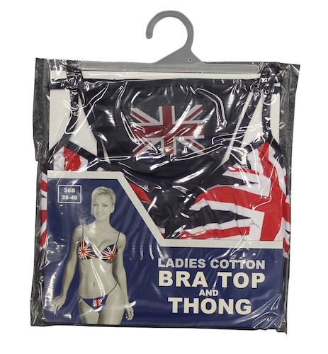 BK101 Union Jack Bra & Thong Set - British Heritage Brands