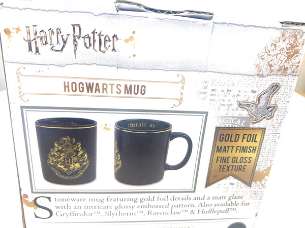 Official Harry Potter Hogwarts Mug with Gold Foil and Embossed 3D Logo in a Box
