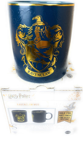 Official Harry Potter Ravenclaw Mug with Gold Foil and Embossed 3D Logo in a Box