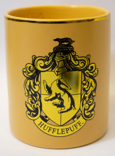 Official Harry Potter Hufflepuff Mug with Gold Foil and Embossed 3D Logo in a Box