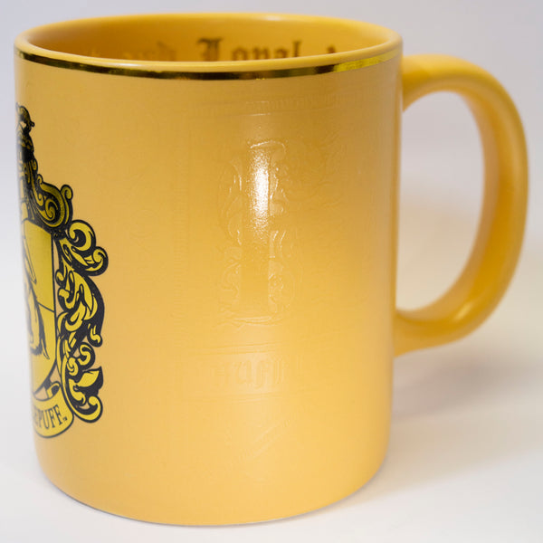 Official Harry Potter Hufflepuff Mug with Gold Foil and Embossed 3D Logo in a Box