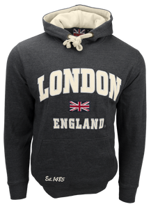 Unisex London England Hoodie Hooded Sweatshirt Charcoal New 2020 Colour - British Heritage Brands