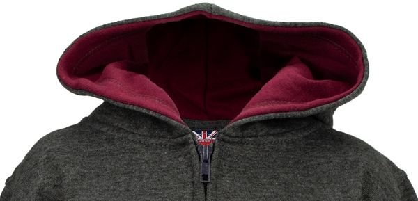 London England Kids Zipped Hoodie Hooded Sweatshirt Charcoal Colour (LE129KZ) - British Heritage Brands