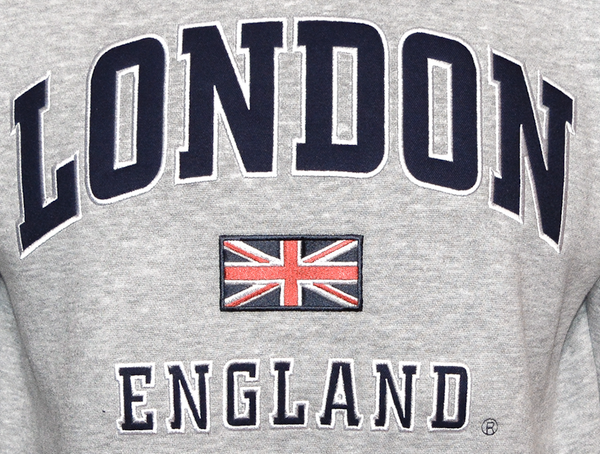 LE201GN Unisex London England Sweatshirt Grey Navy XS-2XL - British Heritage Brands