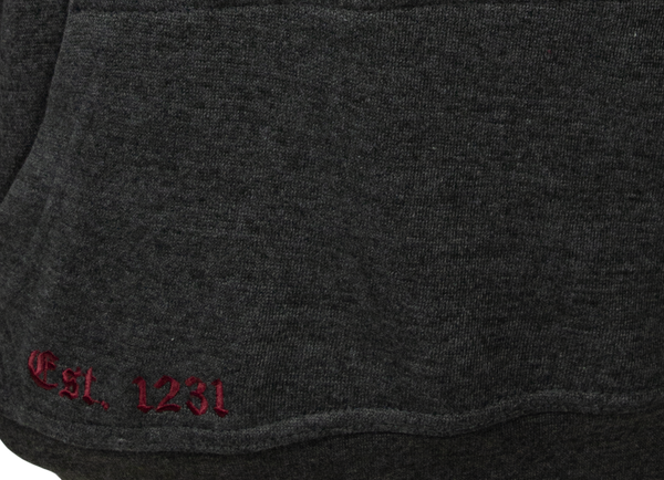 OU129 Licensed Unisex Oxford University Hooded Sweatshirt Charcoal - British Heritage Brands