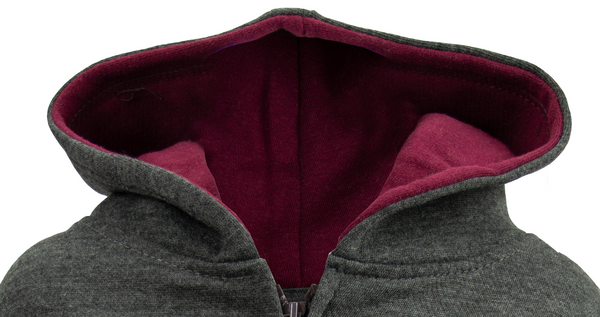 OU129 Licensed Kids Zipped Oxford University Hooded Sweatshirt Charcoal - British Heritage Brands