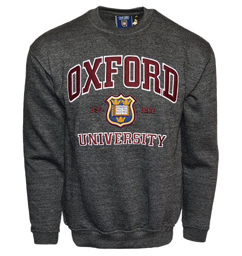 OU201 Unisex Licensed Oxford University Sweatshirt Charcoal