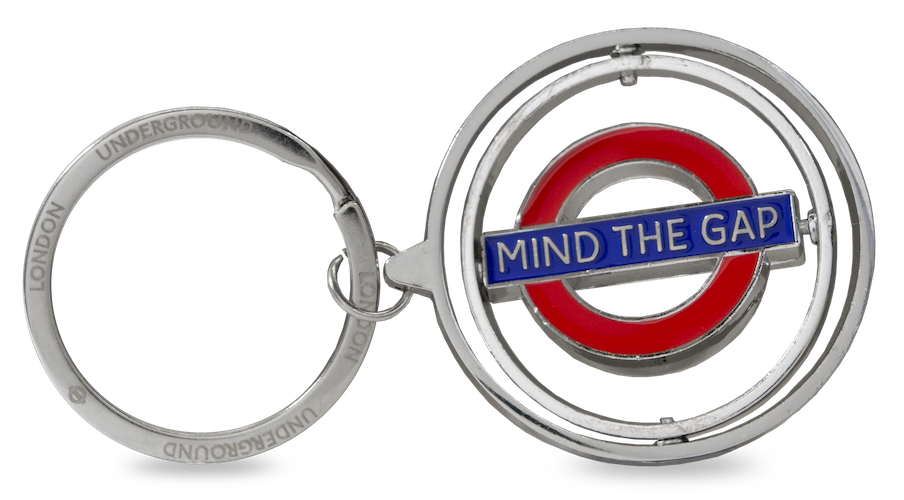 TFL2008 Licensed Spinning Mind the Gap Roundel Keyring - British Heritage Brands