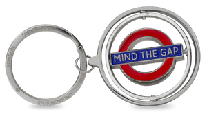 TFL2008 Licensed Spinning Mind the Gap Roundel Keyring - British Heritage Brands