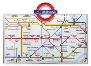 TFL3010 Licensed Underground Tube Map Fridge Magnet White - British Heritage Brands