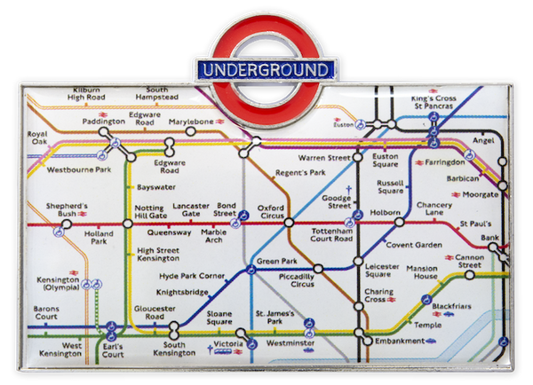 TFL3010 Licensed Underground Tube Map Fridge Magnet White - British Heritage Brands