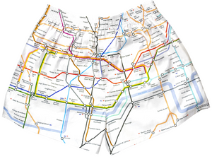 TFL301 Tube Map Boxer Shorts Allover Print London Underground